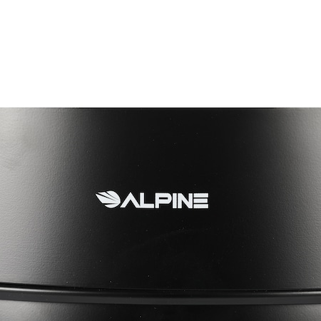 Alpine Industries 54 Gallon 2-Stream Stainless Steel Compost Bin, Recycling Can, and Trash Receptacle Black ALP475-27-BLK-R-T-CO